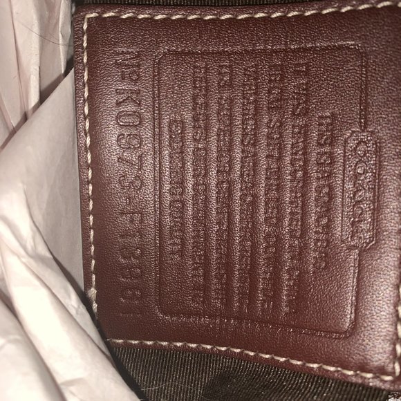  F13961 Hamilton Pebble Leather Tote Bag Off White Brown Coach Purse - Picture 14 of 16